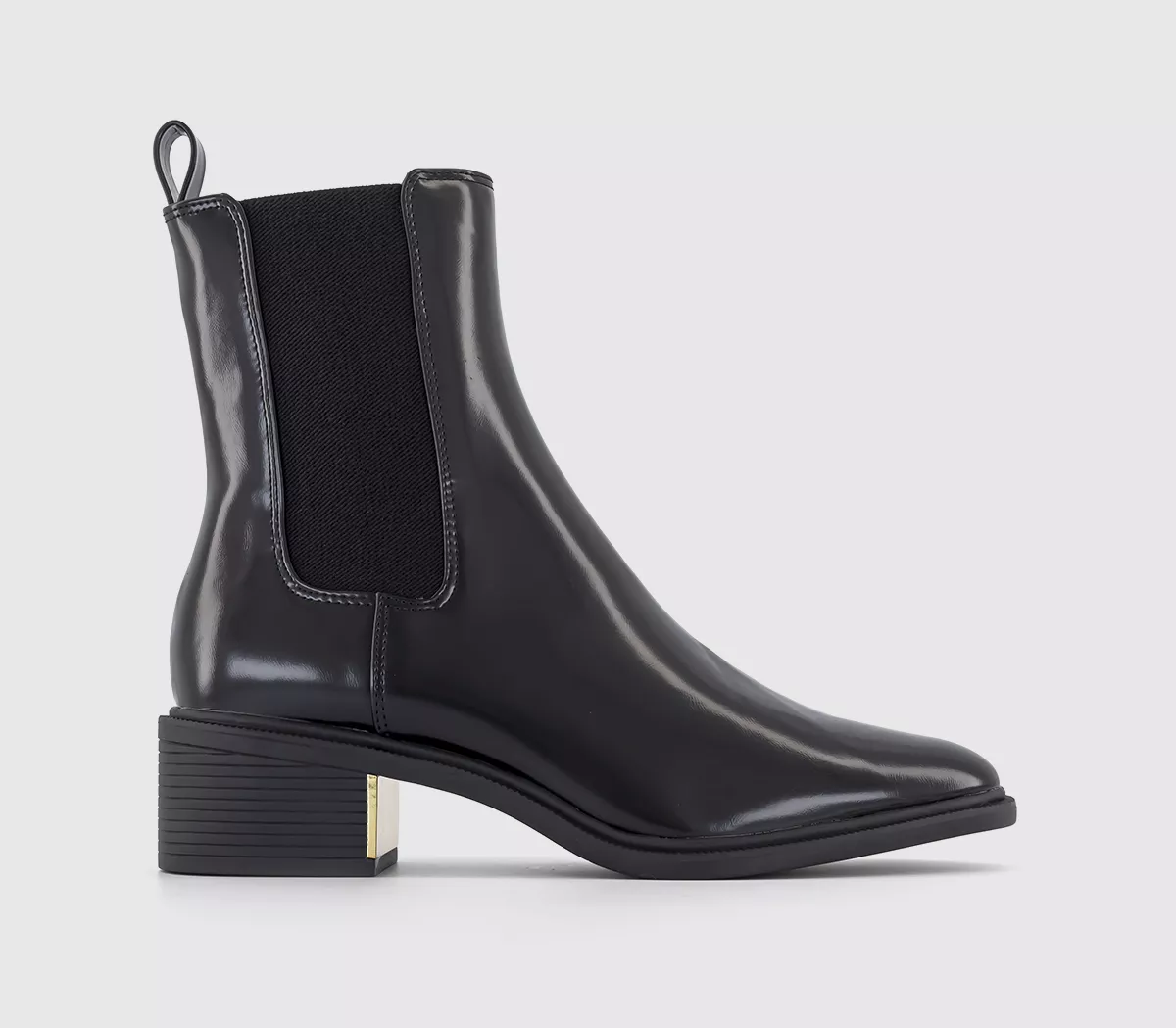 OFFICE Adaline Heel Detail Chelsea Boots Black