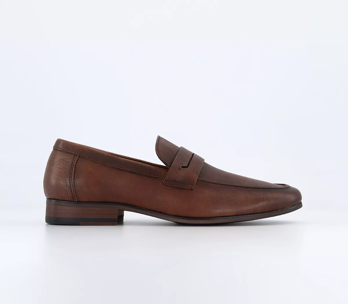 OFFICE Malibu Cut Out Saddle Loafers Tan Leather