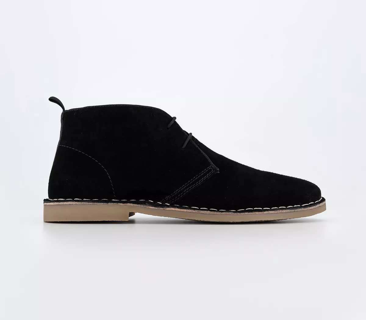 OFFICE Battuta Crepe Look Boots Black Suede