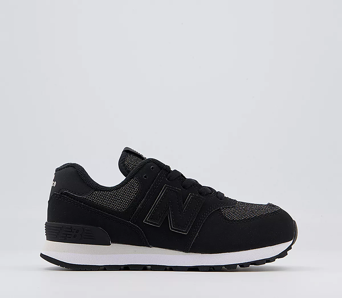 New Balance 574 Kids Trainers Black Black White