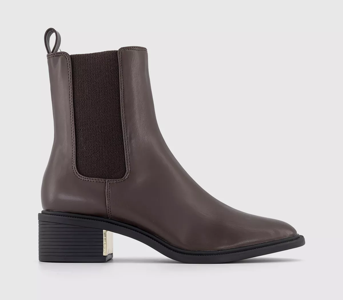 OFFICE Adaline Heel Detail Chelsea Boots Brown