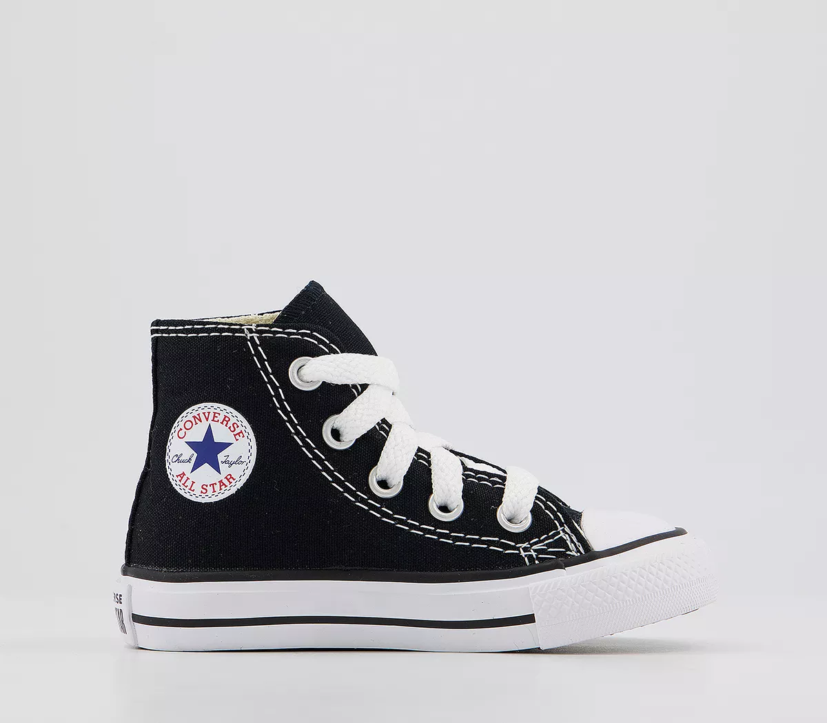 Converse All Star Hi Canvas Infant Trainers Black White