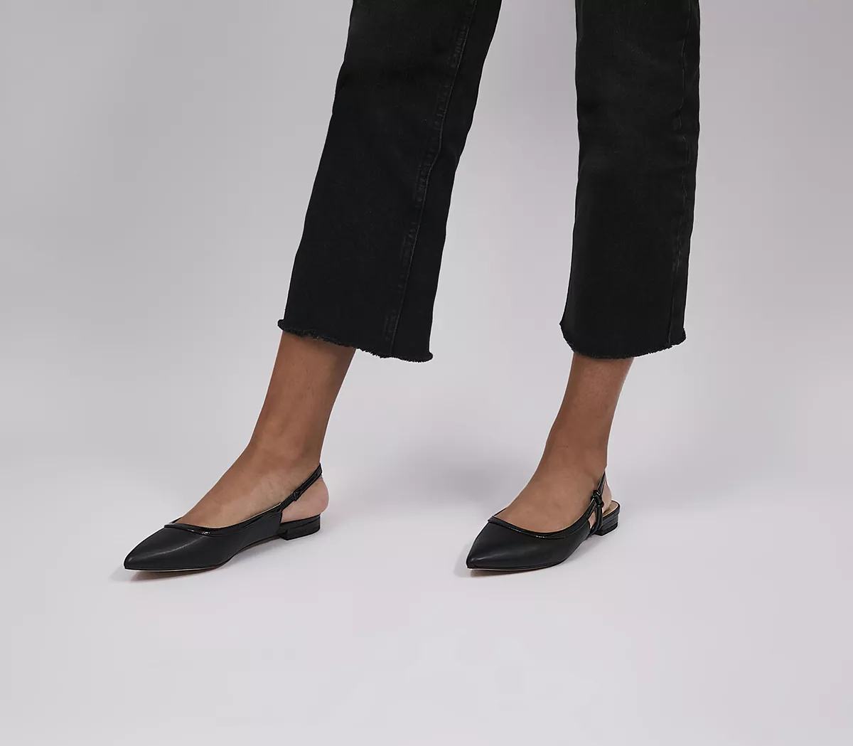 OFFICE Focussing Slingback Ballet Flats Black