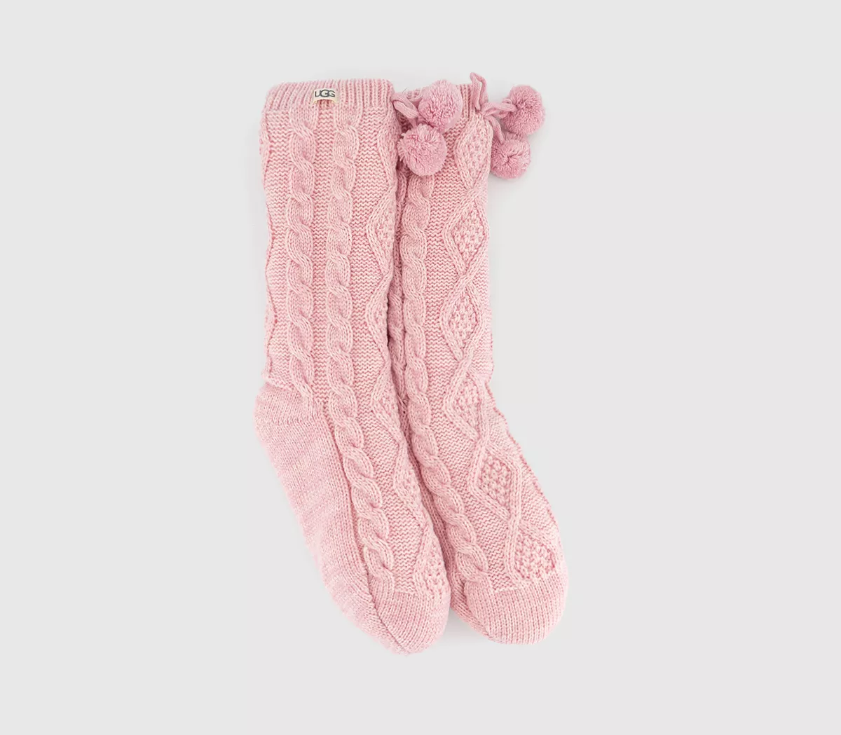 UGG Pom Pom Fleece Lined Socks Seashell Pink