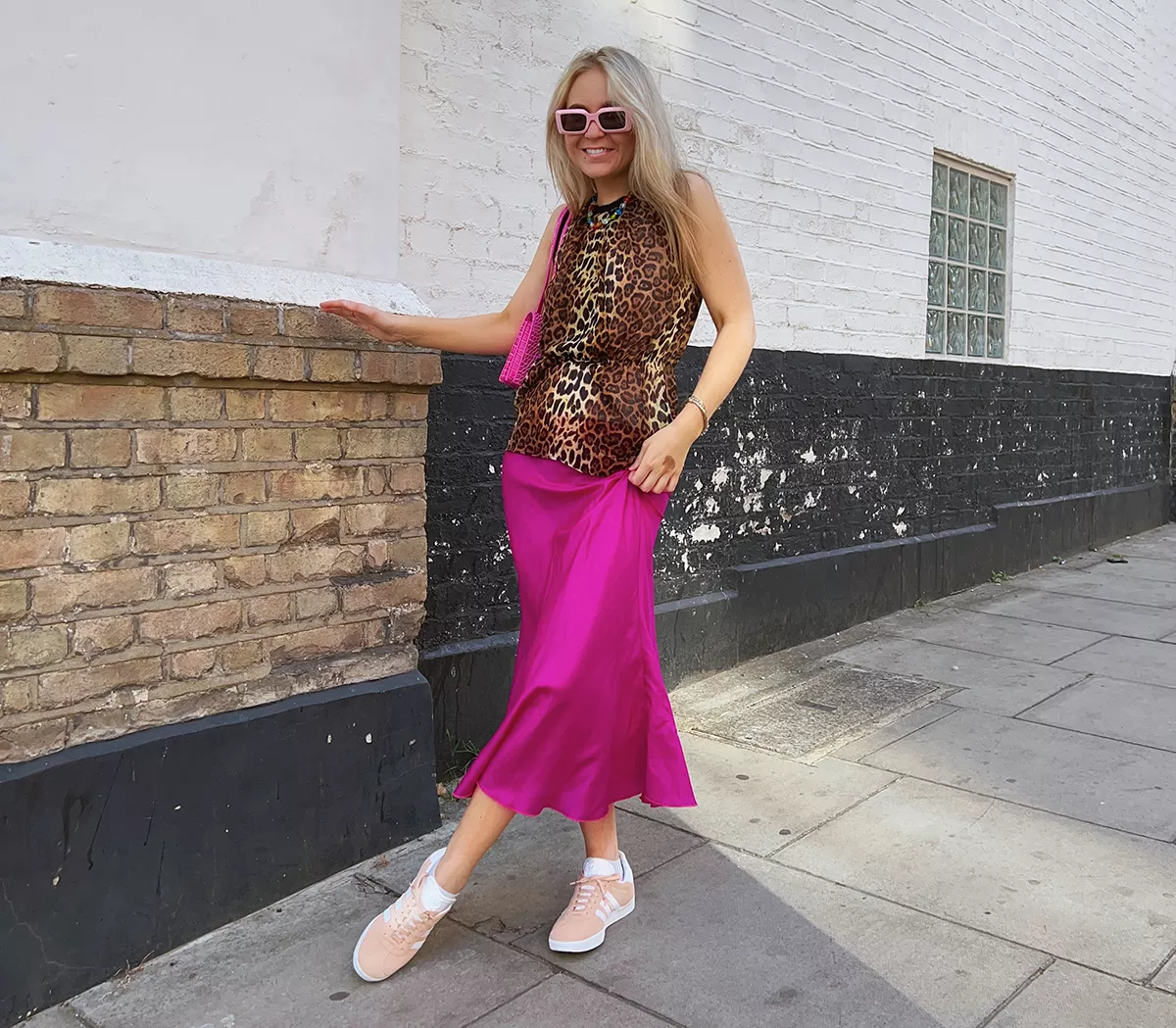 adidas Gazelle Trainers Halo Blush White Amos Blue