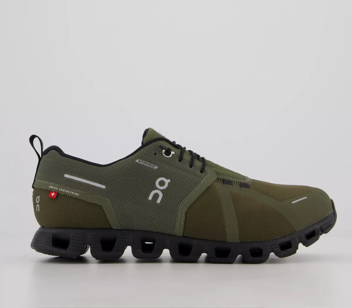 On Running Cloud 5 Waterproof Trainers Olive Black