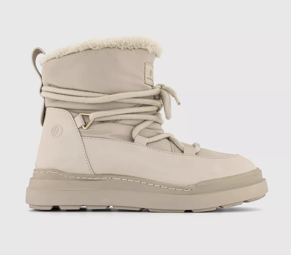 EARTHADDICT Earth Addict: Eira Warm Lined Snow Boots Beige
