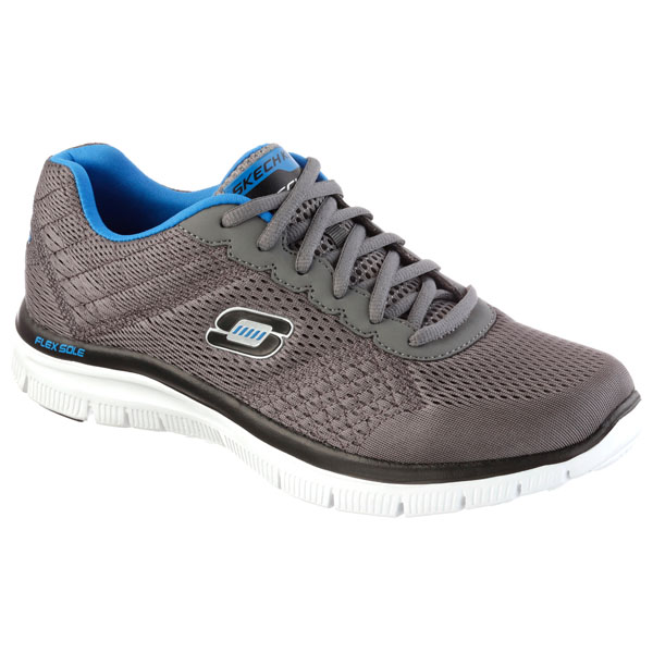 Skechers Men Wide Fit (2E) Shoes - Covert Activity Charcoal/Blue