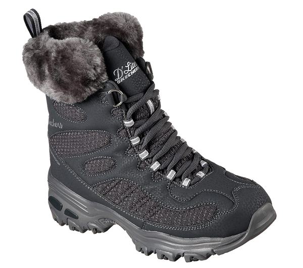 Skechers Women D'Lites - Snow Plaza Charcoal