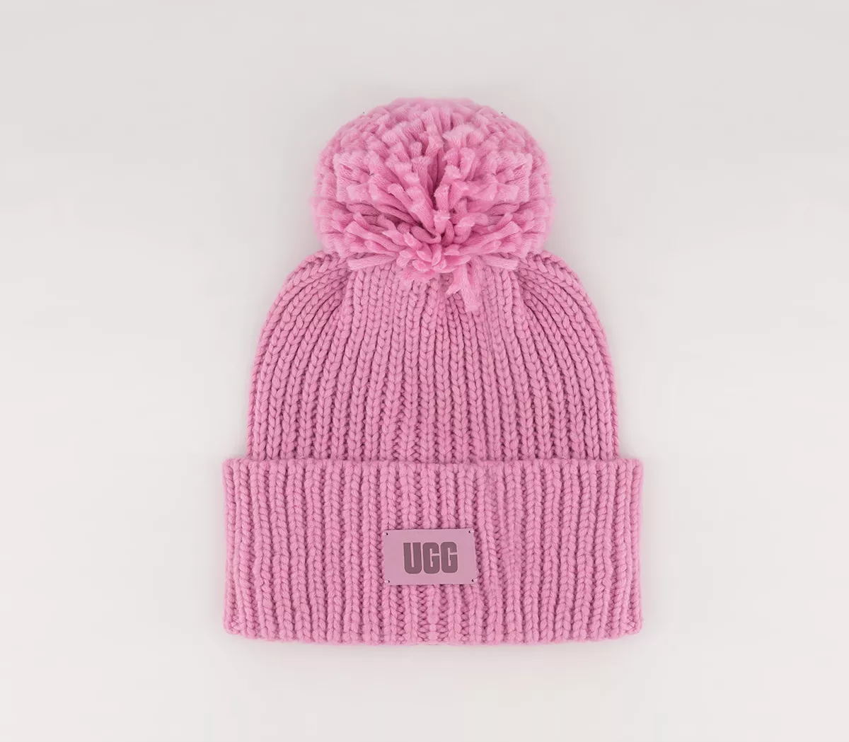 UGG Chunk Knit Hat W Pom Rose Quartz