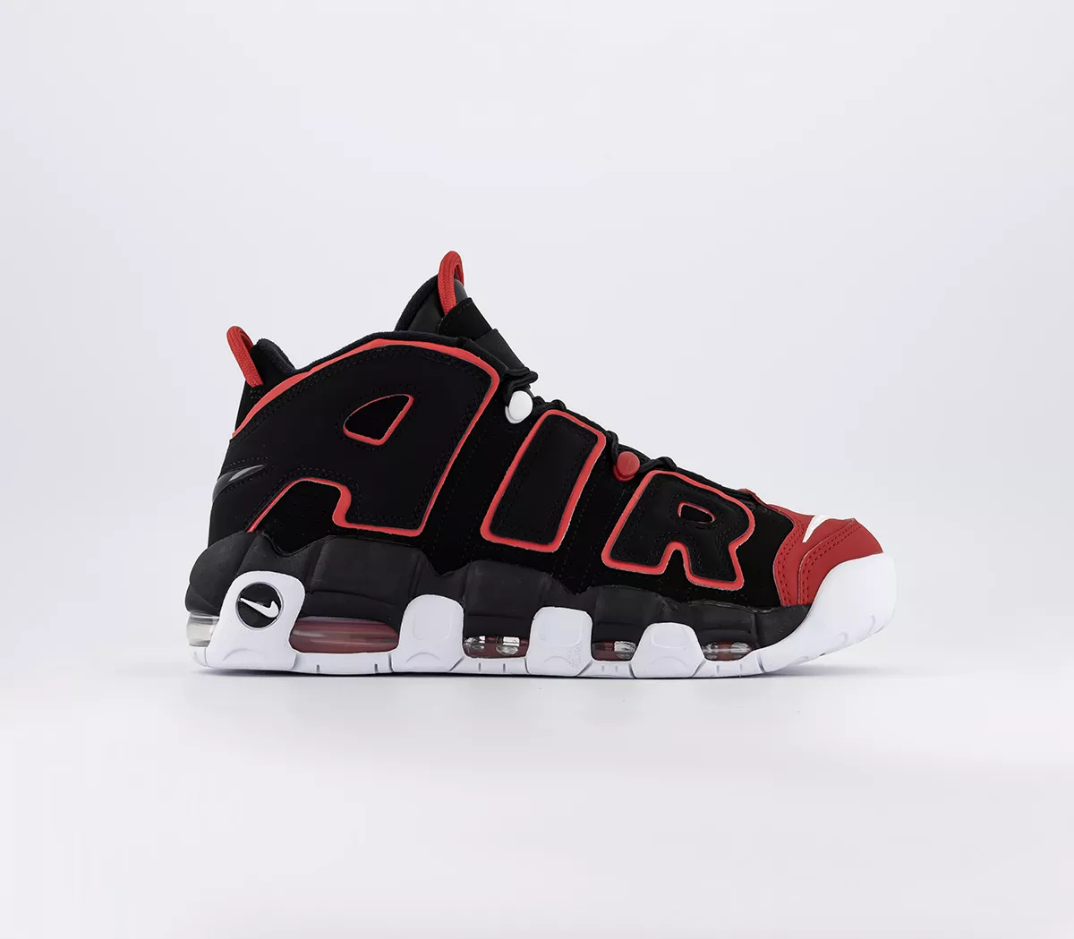 Nike Air More Uptempo 96 Trainers Black Black University Red White
