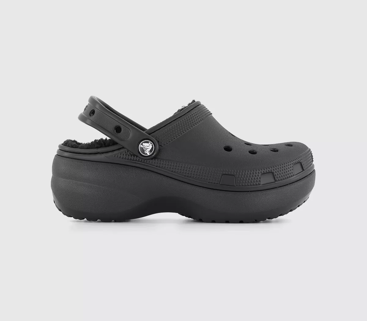 Crocs Classic Platform Lined Clogs Black