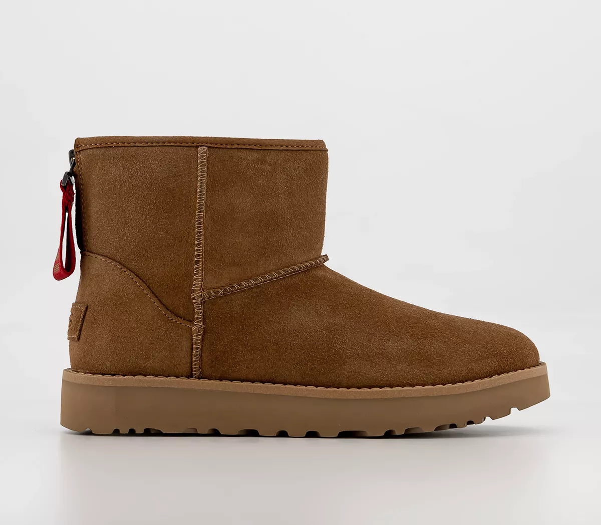 UGG Classic Mini Logo Zip Boots  Chestnut