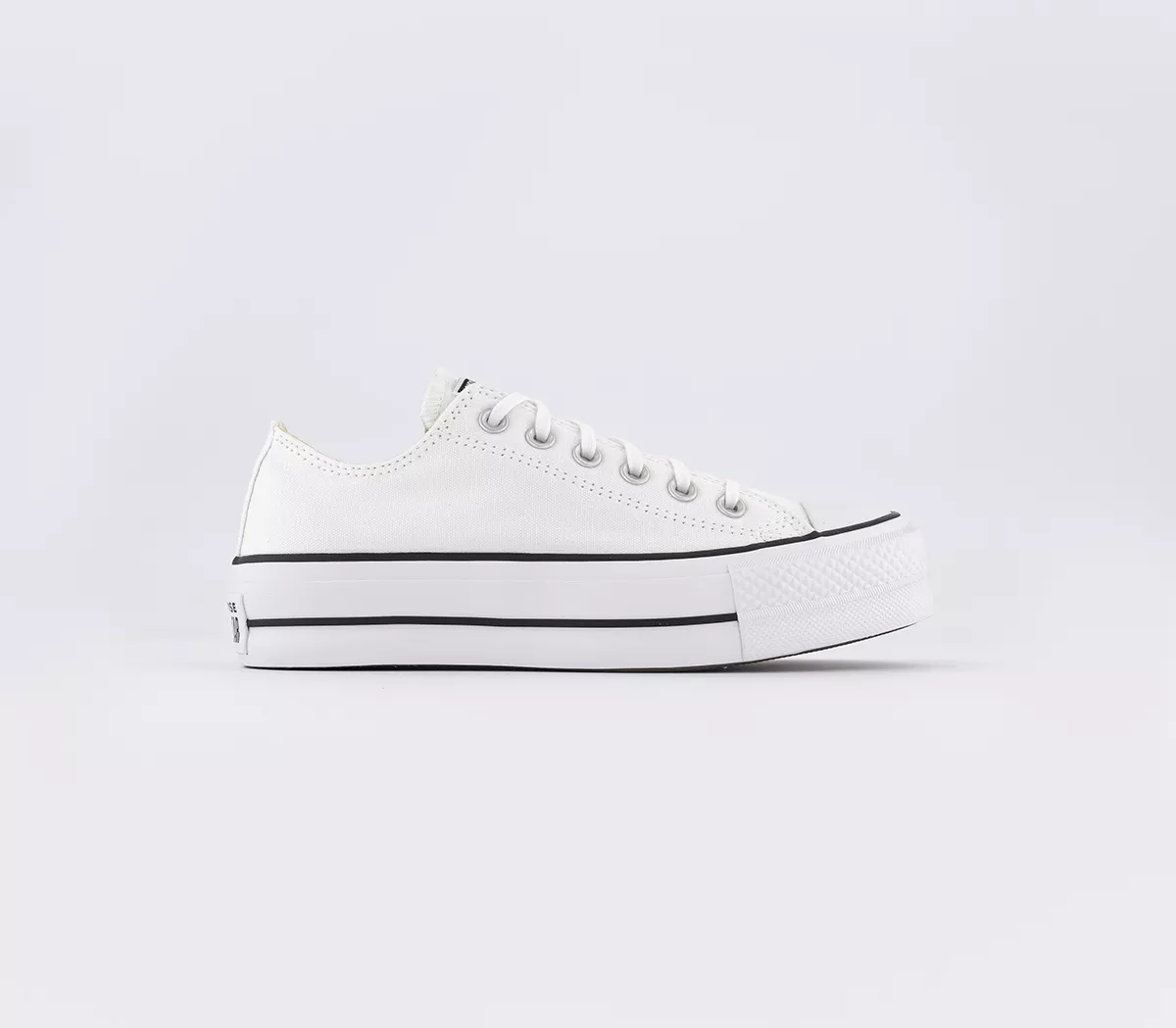 Converse All Star Low Platform Trainers White Black