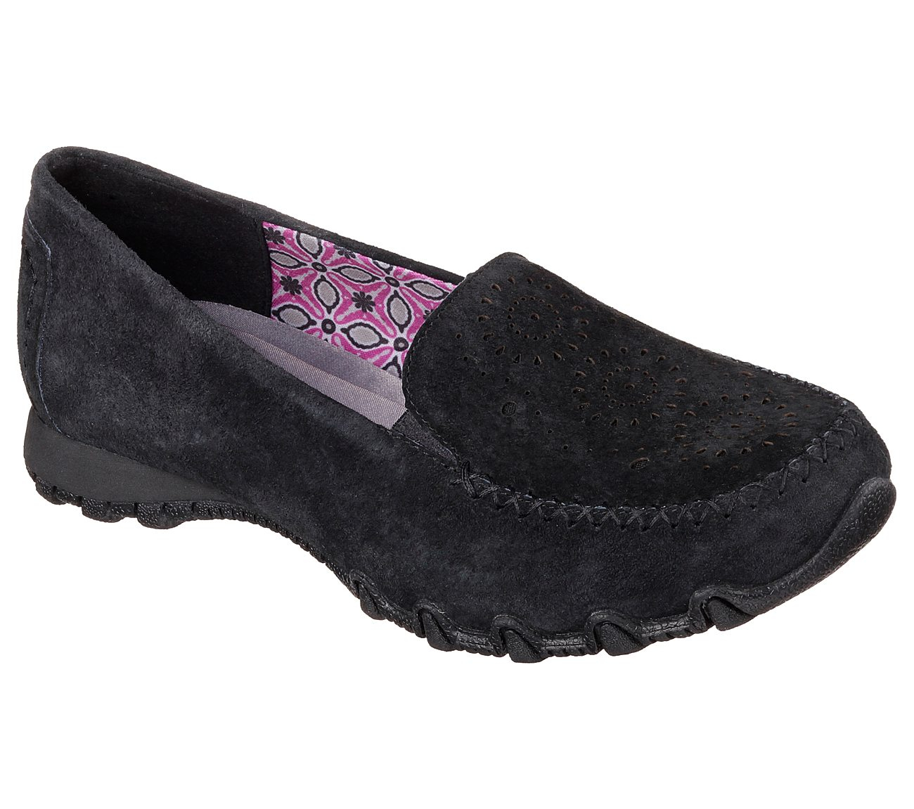Skechers Women Relaxed Fit: Bikers - Traffic Black
