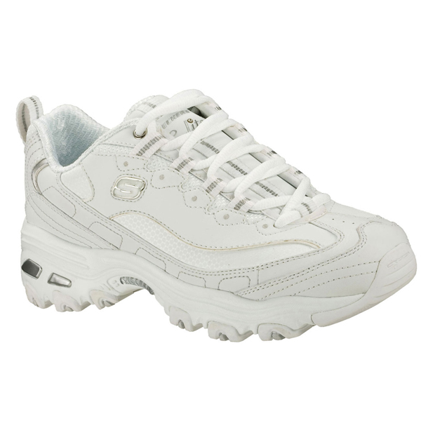Skechers Women D'lites White/Silver