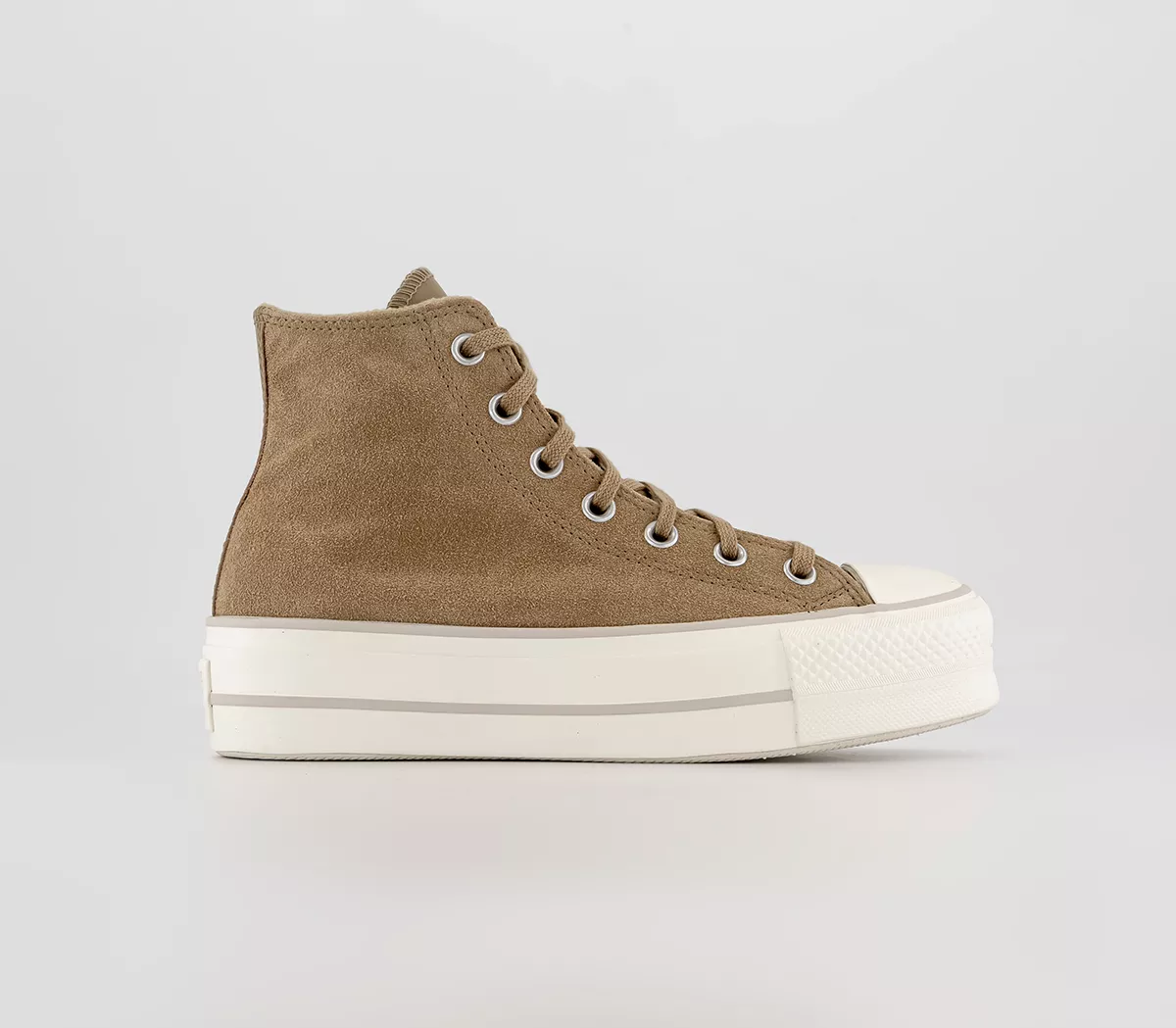 Converse All Star Lift Hi Platform Trainers  Nomad Khaki Desert Sand Egret
