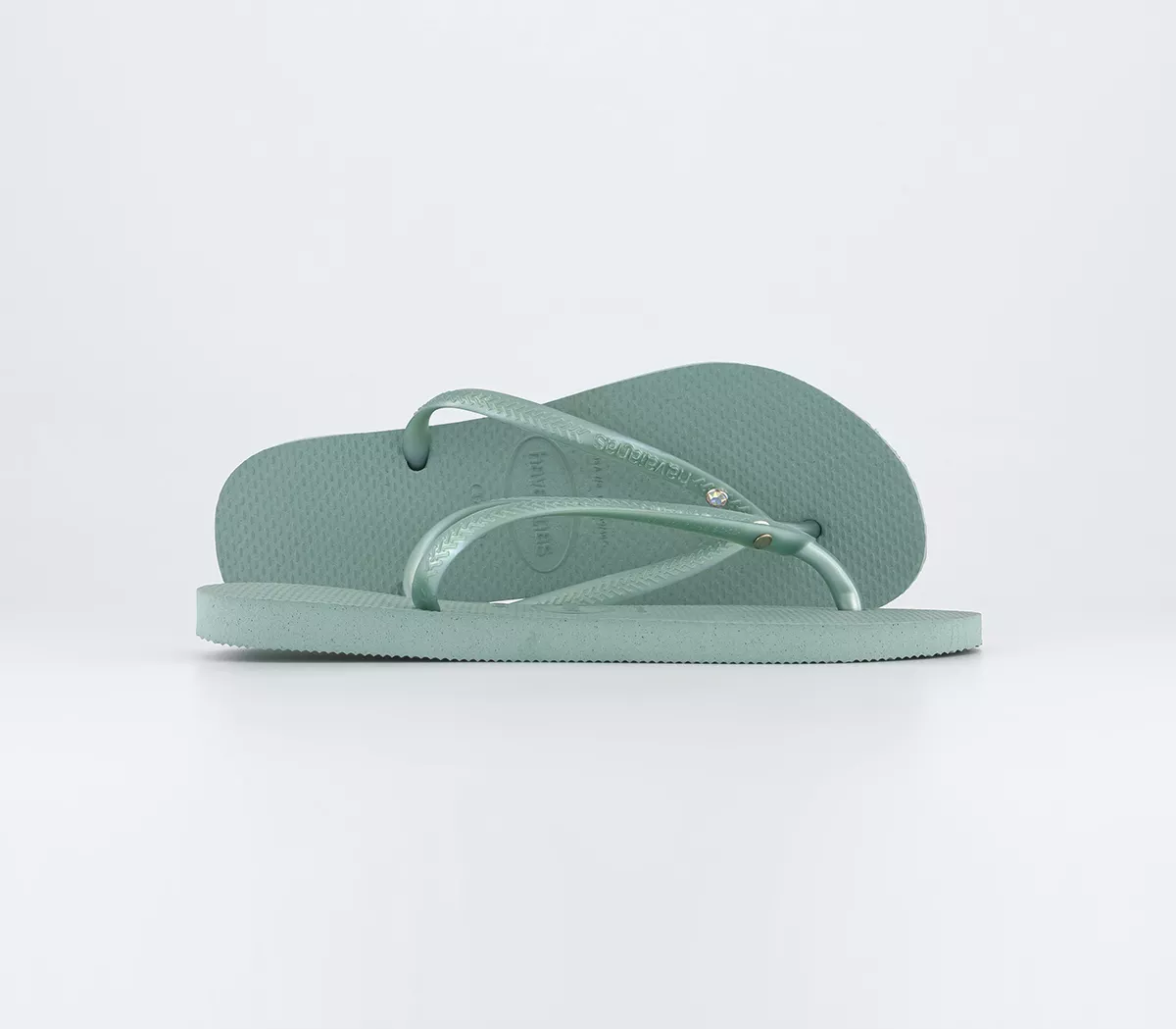 Havaianas Slim Crystal Sw II Flip Flops Clay