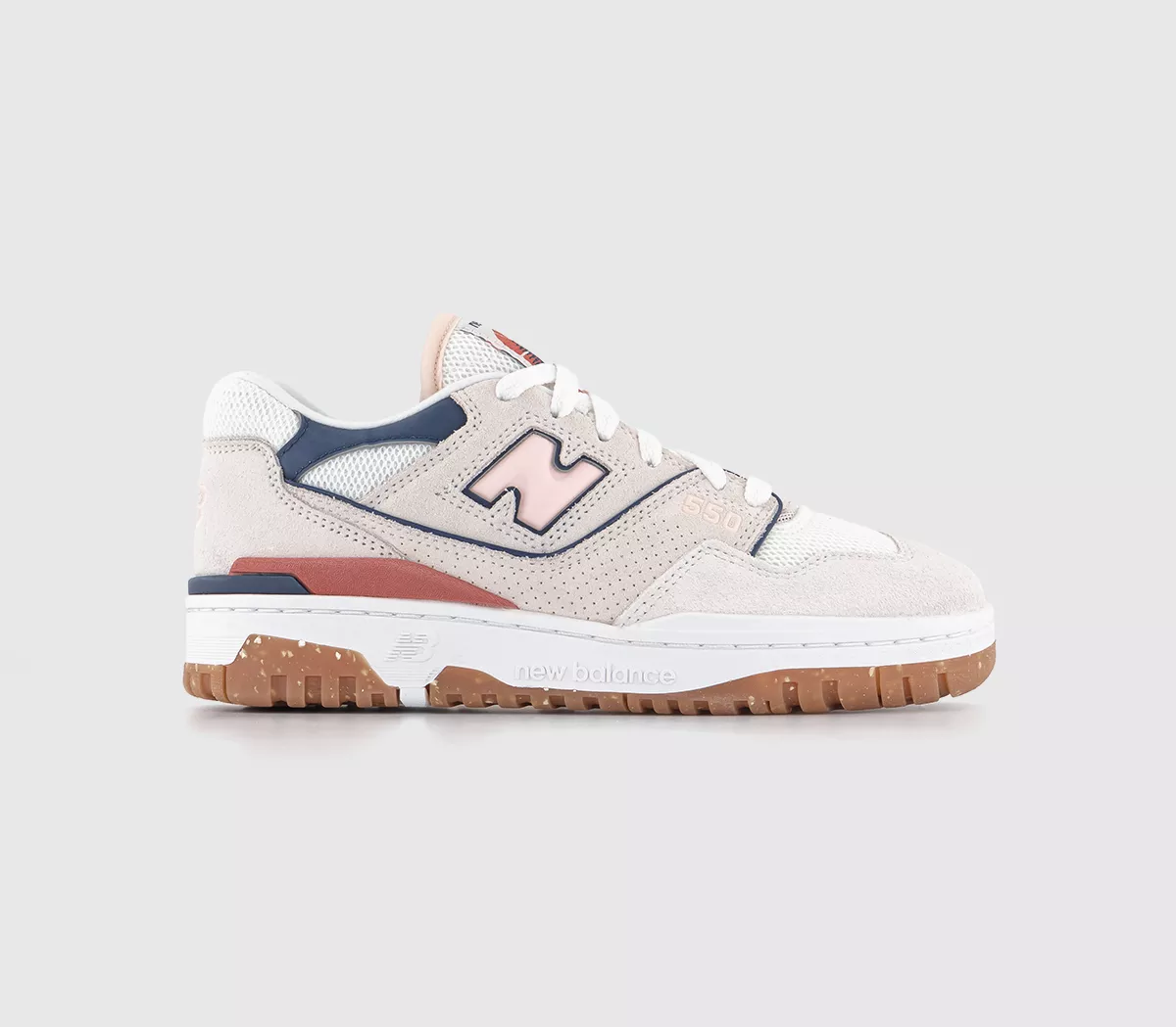 New Balance BB550 Trainers Sea Salt Navy Red