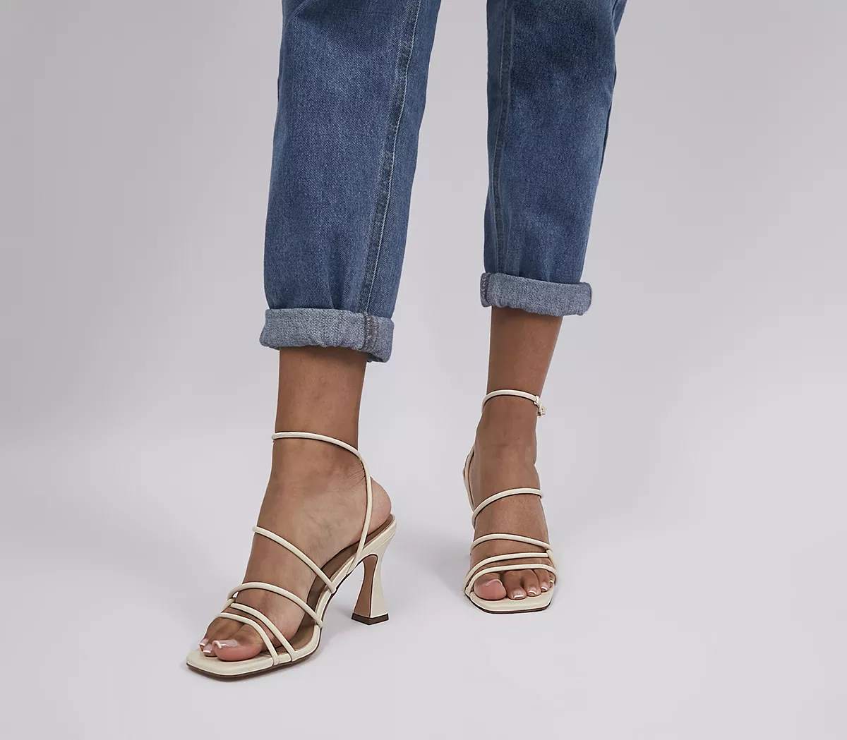 OFFICE Million Dollar Strappy Sandals Off White
