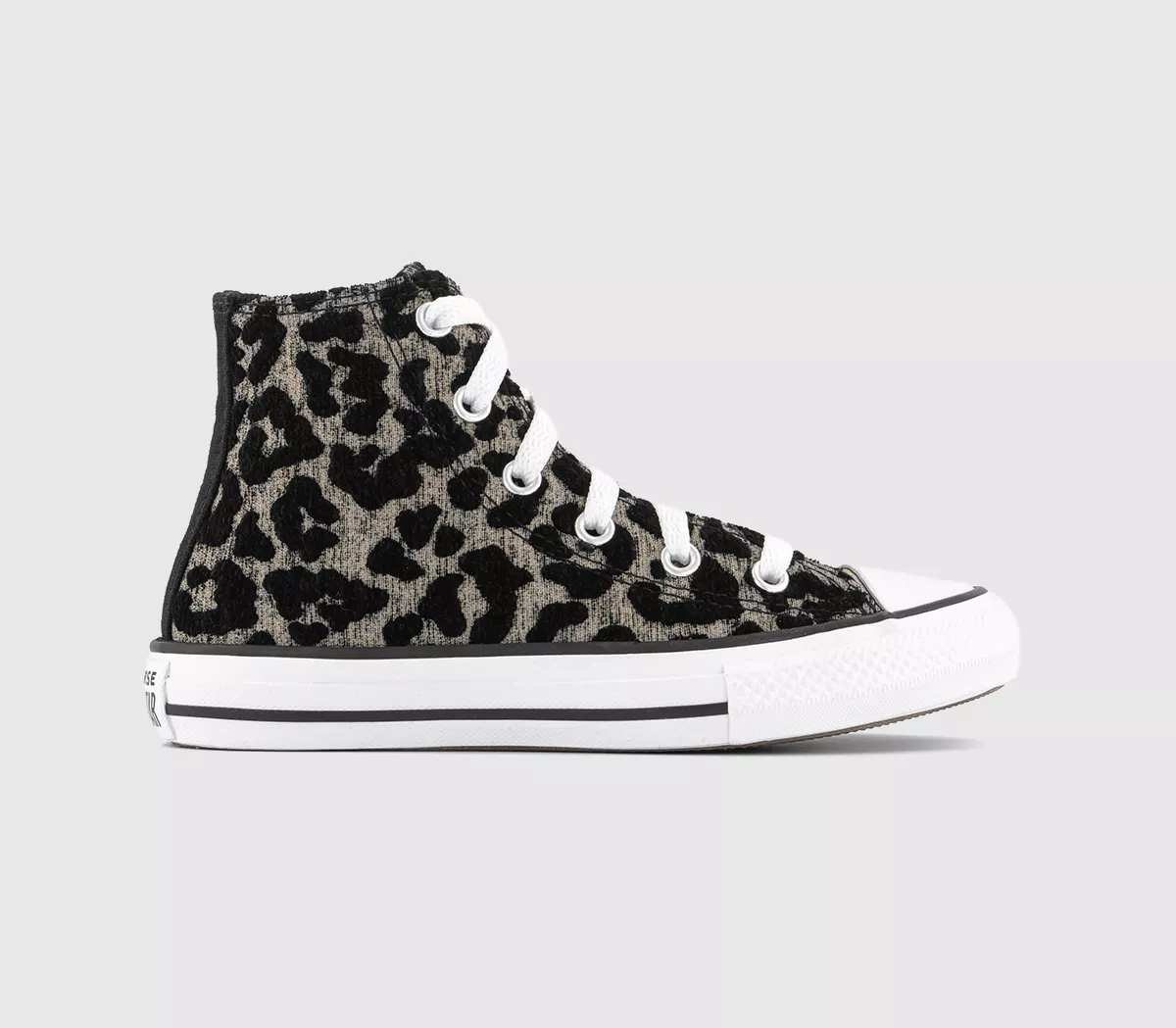 Converse All Star Hi Mid Sizes  Light Fawn Black White