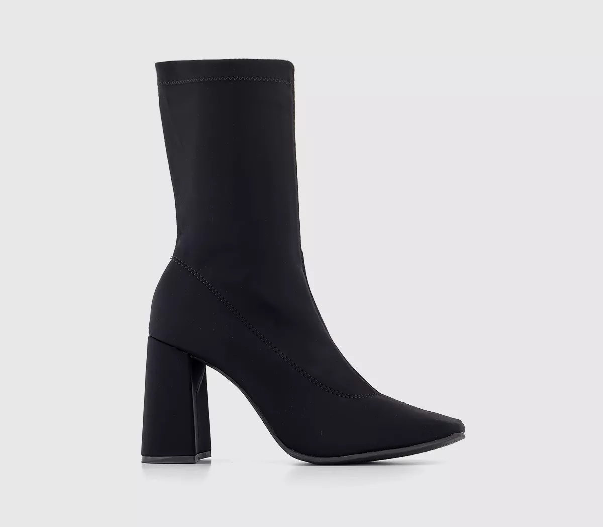 OFFICE Activate Heeled Sock Boots Black Textile