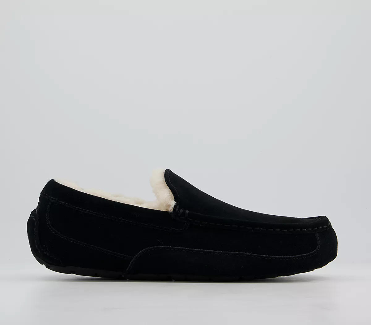 UGG Ascot Slippers Black Suede New
