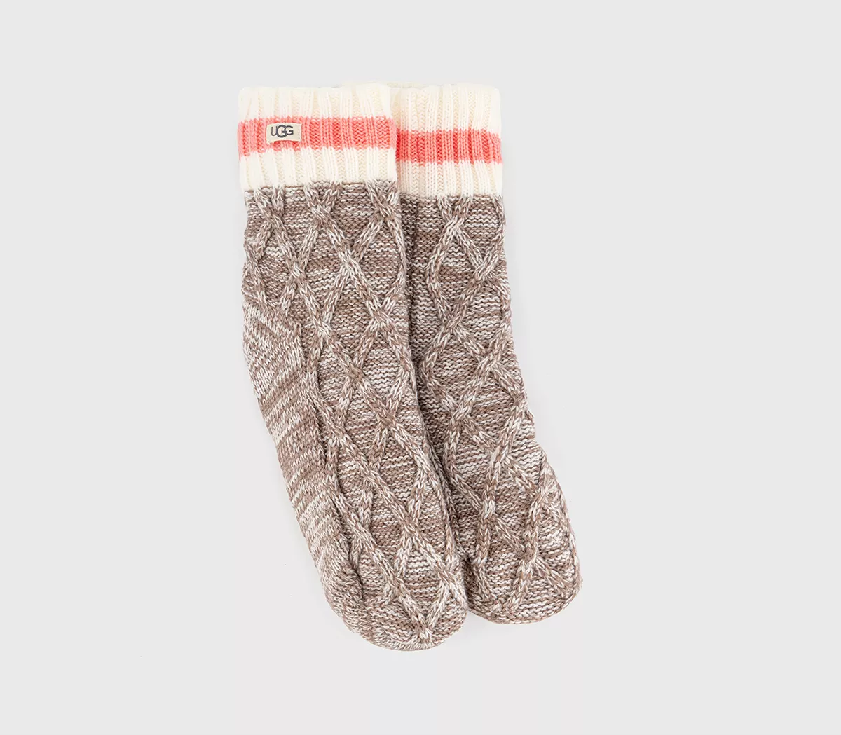 UGG Deedee Fleece Lined Quarter Socks All Spice Pink Coral