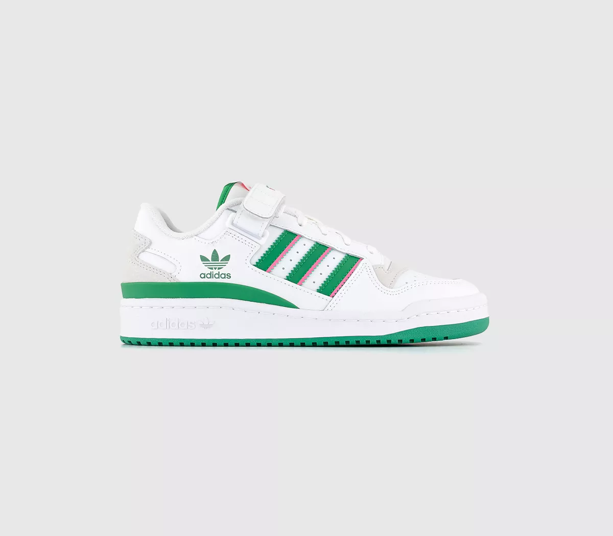 adidas Forum 84 Low Trainers  White Greenlucid Pink