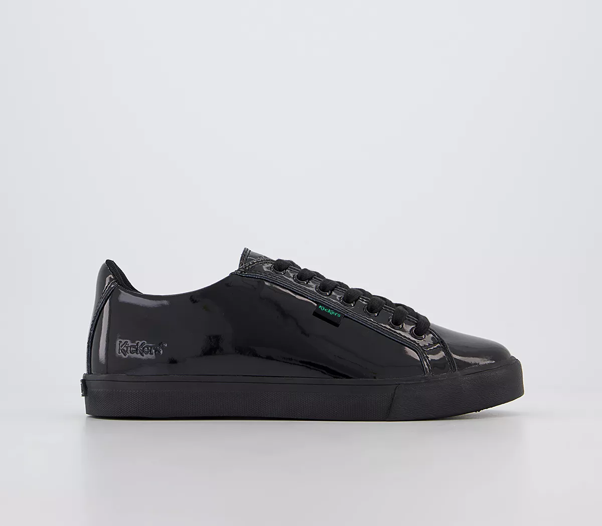 Kickers Tovni Lacer Shoes Black Patent