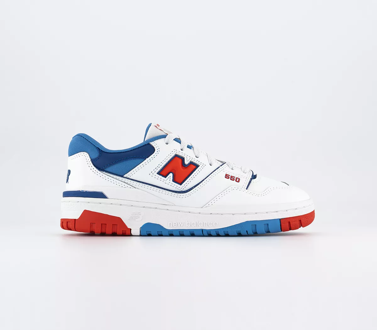 New Balance BB550 Junior Trainers  White Blue Navy Red