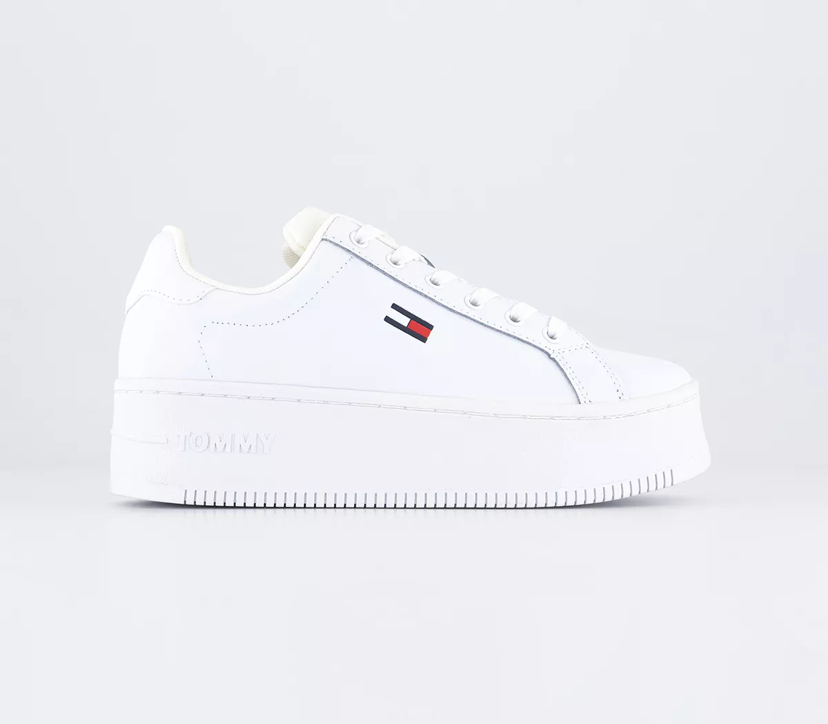 Tommy Hilfiger Tommy Jeans Flatform Ess Trainers  White