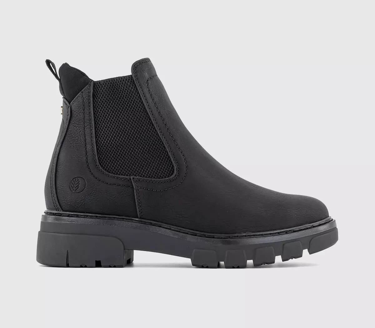 EARTHADDICT Earth Addict: Afra Cleated Chelsea Boots Black
