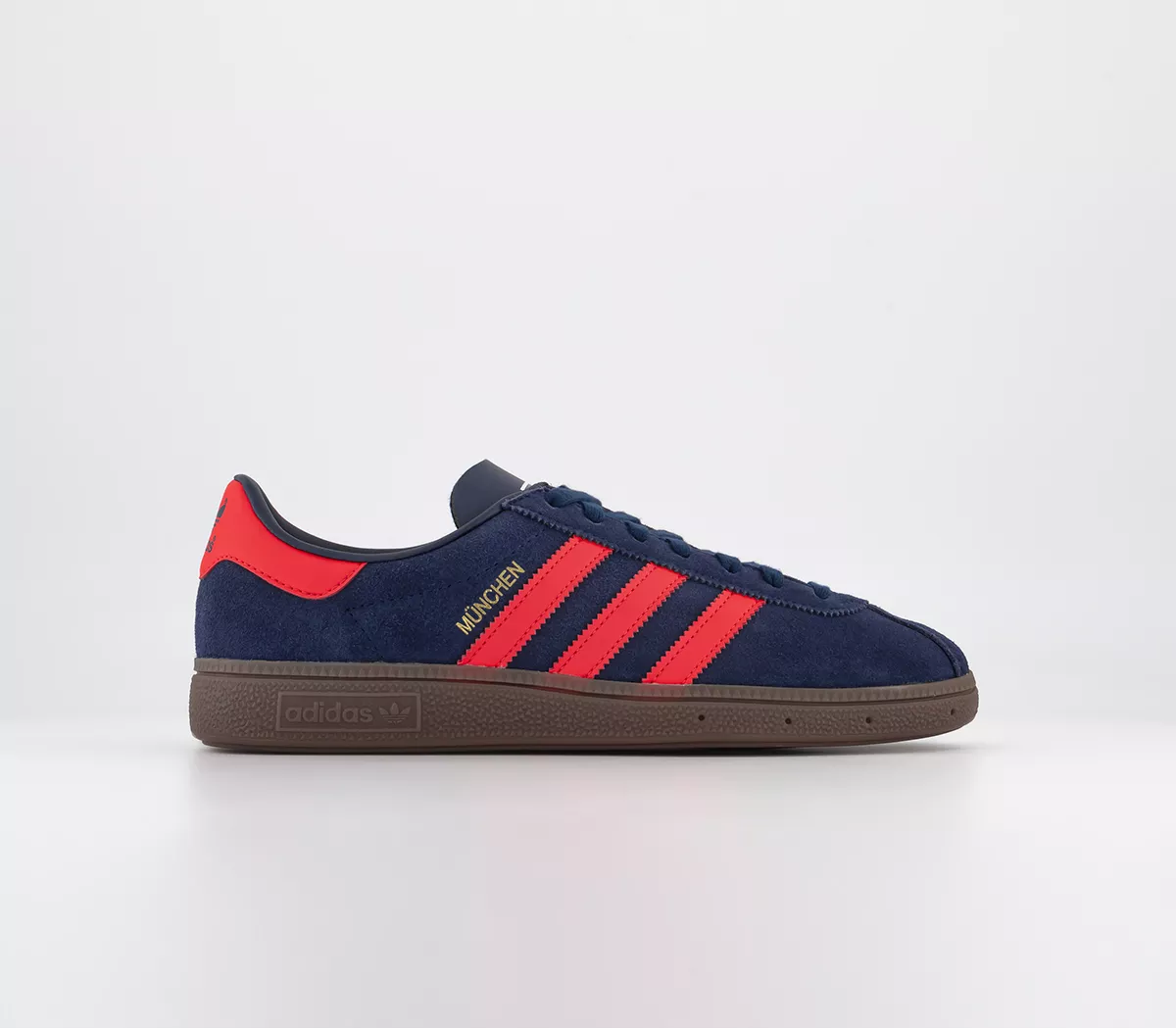 adidas Munchen Trainers  Dark Blue Solar Red Gum