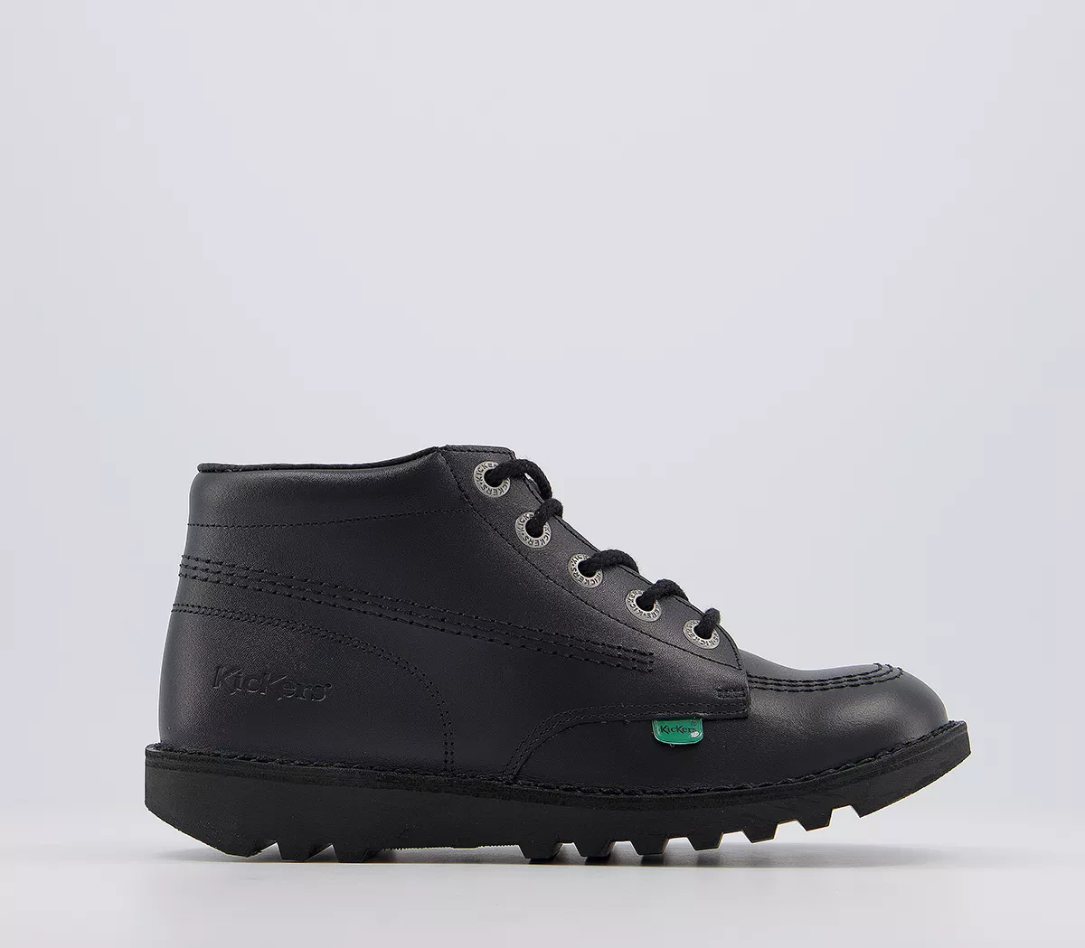 Kickers Kick Hi Leather Youth Boots Black Leather
