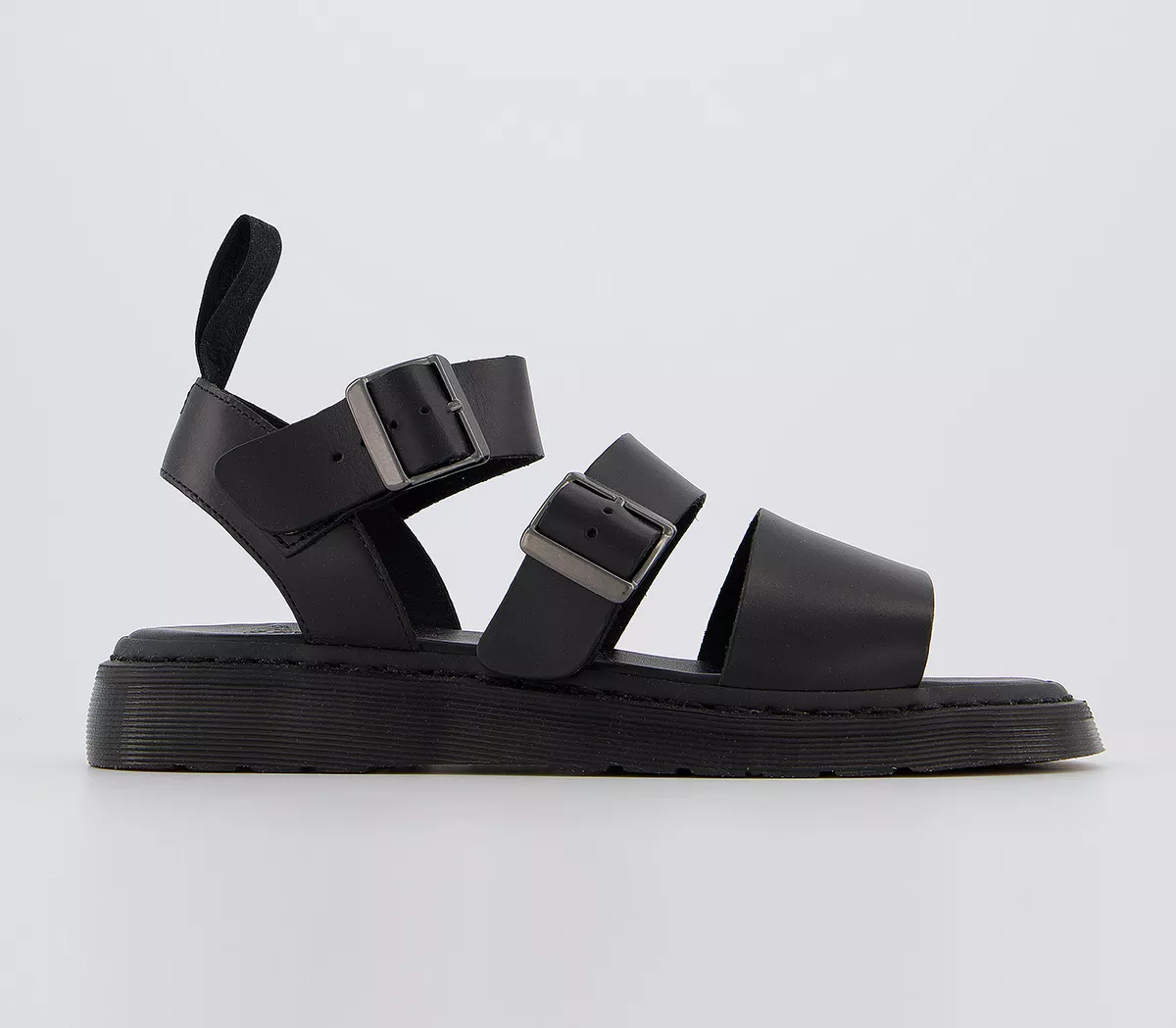 Dr. Martens Gryphon Sandals Black Brando Leather