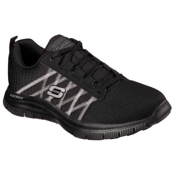 Skechers Men Wide Fit (2E) Shoes - Varsity Club Black