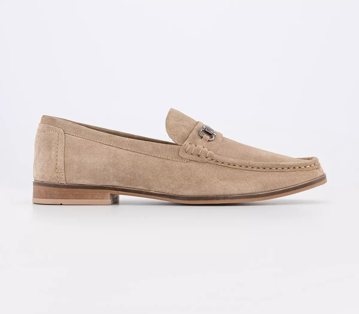OFFICE Calum Snaffle Slip On Loafer Beige Suede