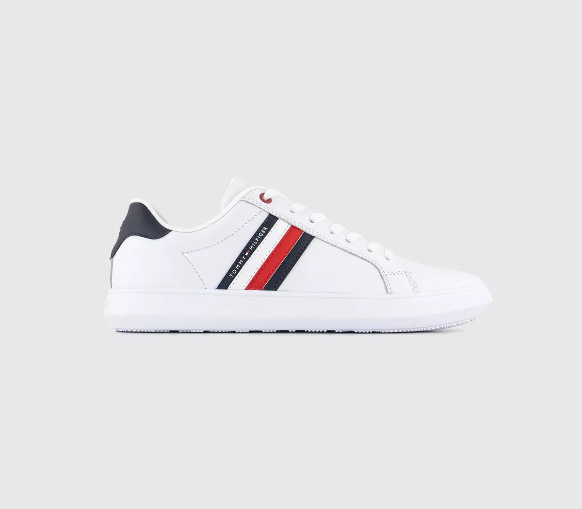 Tommy Hilfiger Essential Leather Cupsole Trainers  White