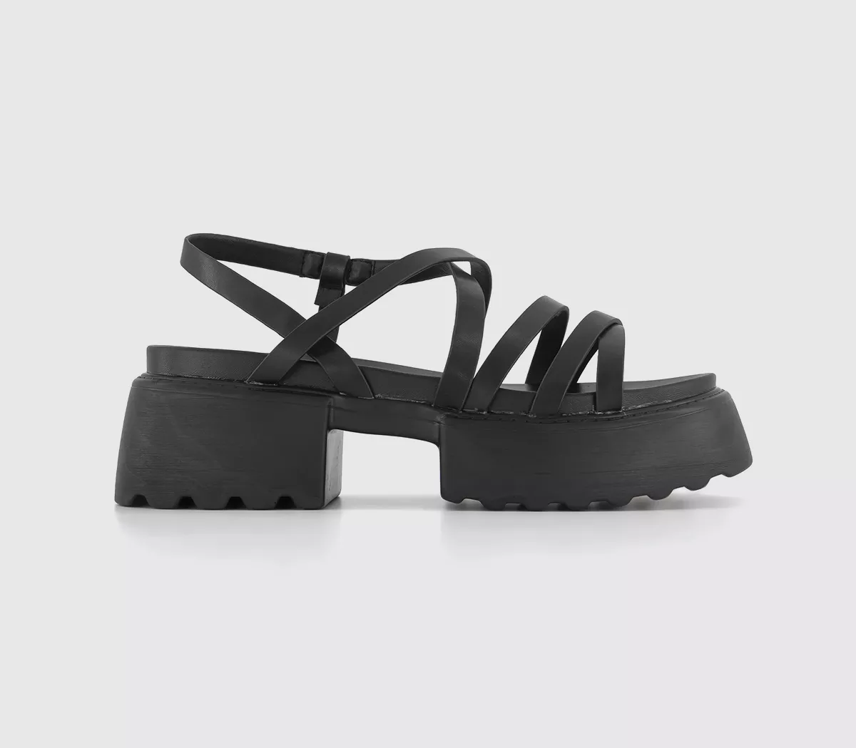 OFFICE Maverick Chunky Multi Strap Sandals Black