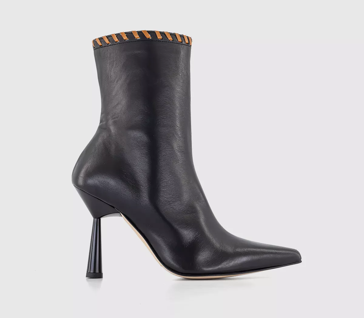 ALOHAS Leo Stilleto Heeled Ankled Boots Black