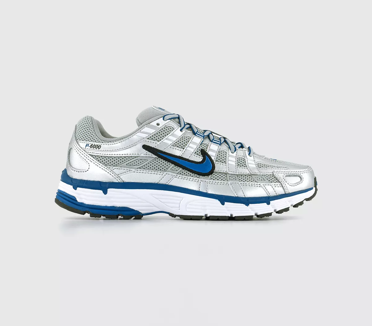 Nike P-6000 Trainers Metallic Silver Team Royal White