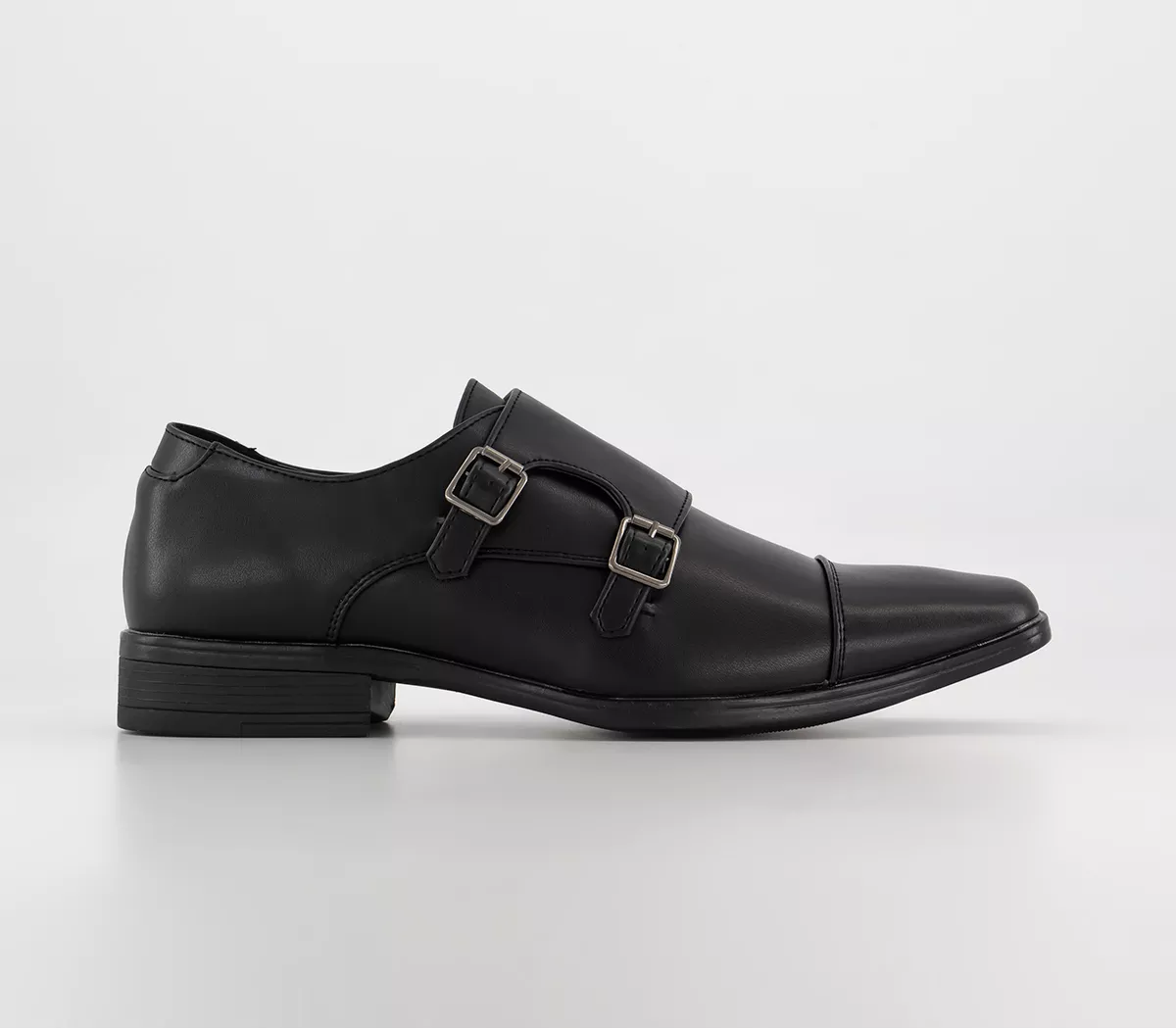 OFFICE Melton Toecap Monk Shoes Black
