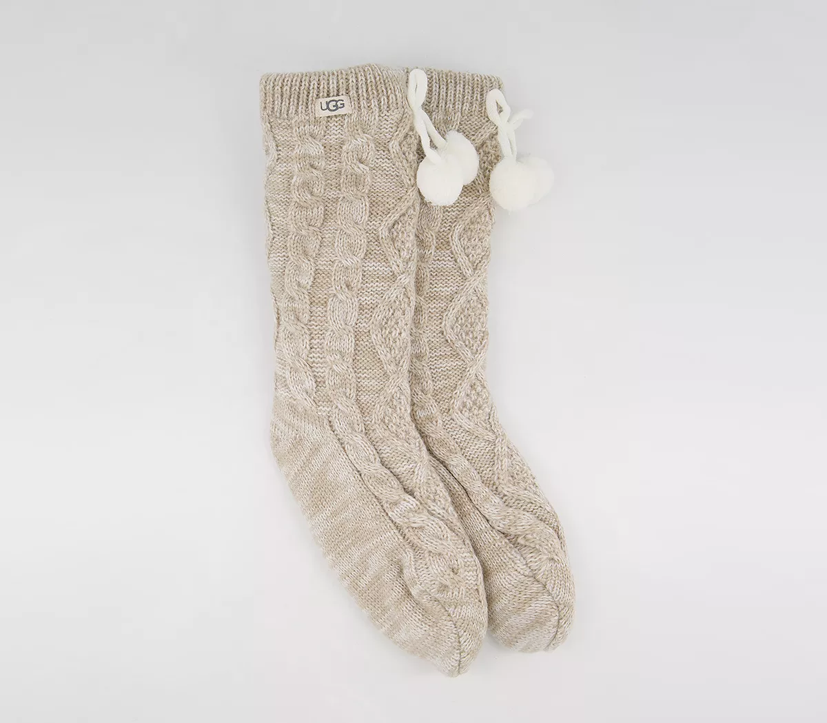 UGG Pom Pom Fleece Lined Socks Cream