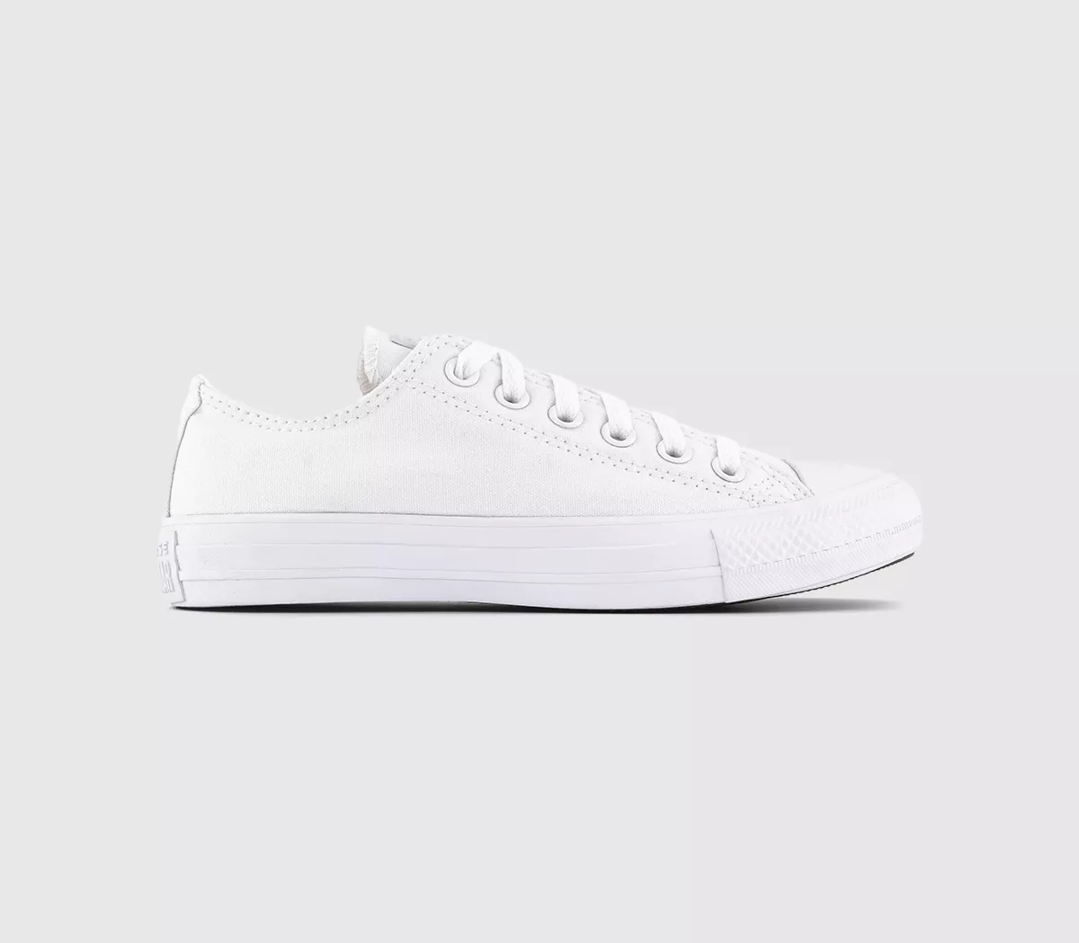 Converse All Star Low Trainers White Mono Canvas