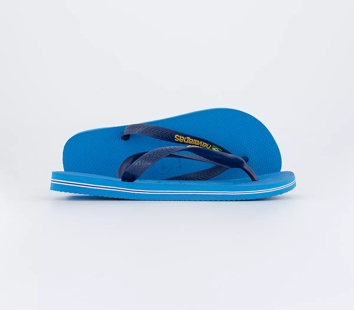 Havaianas Brasil Logo Flip Flops Turquoise Turquoise