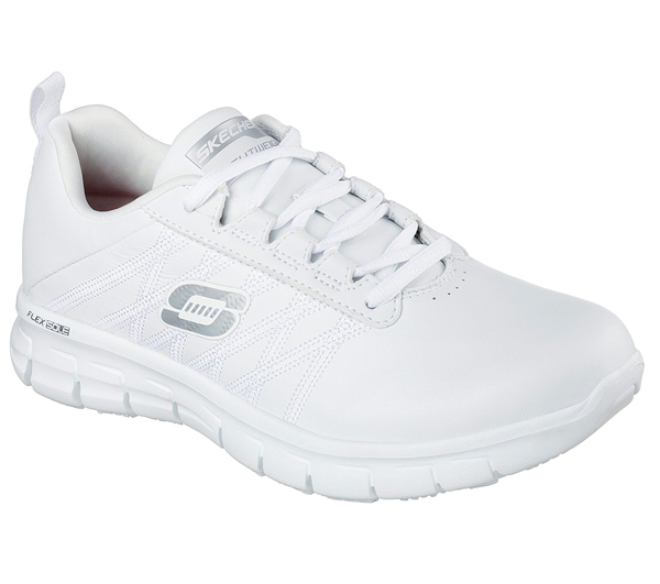 Skechers Women Work: Relaxed Fit Sure Track - Erath White