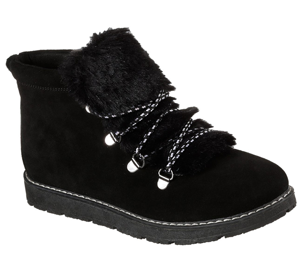 Skechers Women Bobs Alpine - Fur-Eva Black
