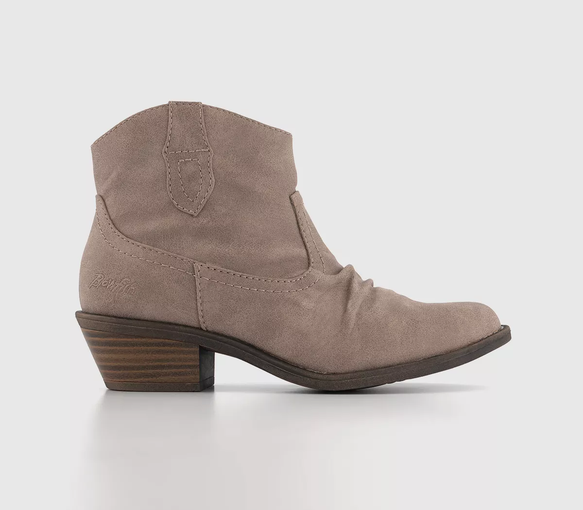 Blowfish Malibu Lane Western Boots Taupe Oiled Vegan