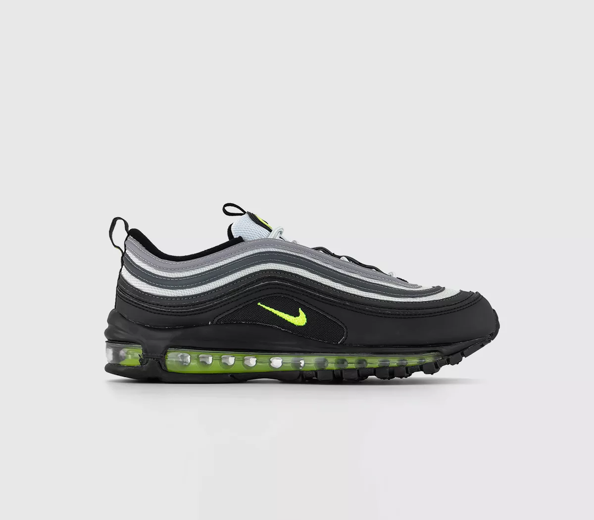 Nike Air Max 97 Trainers Pure Platinum Volt Black White